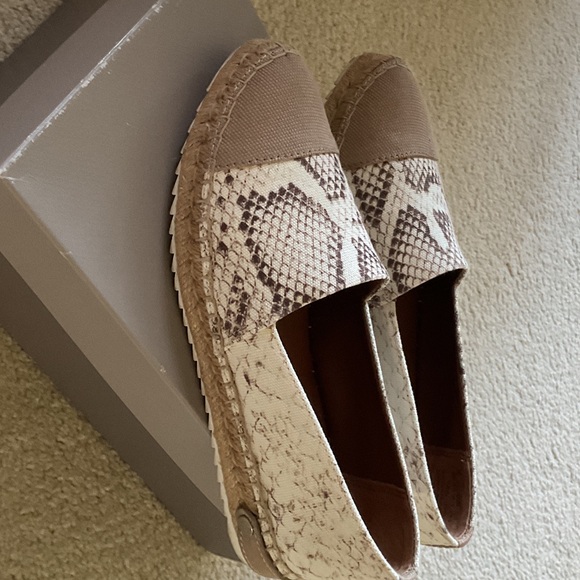 Franco Sarto Snakeskin Espadrilles - Cream and Brown - Picture 3 of 5